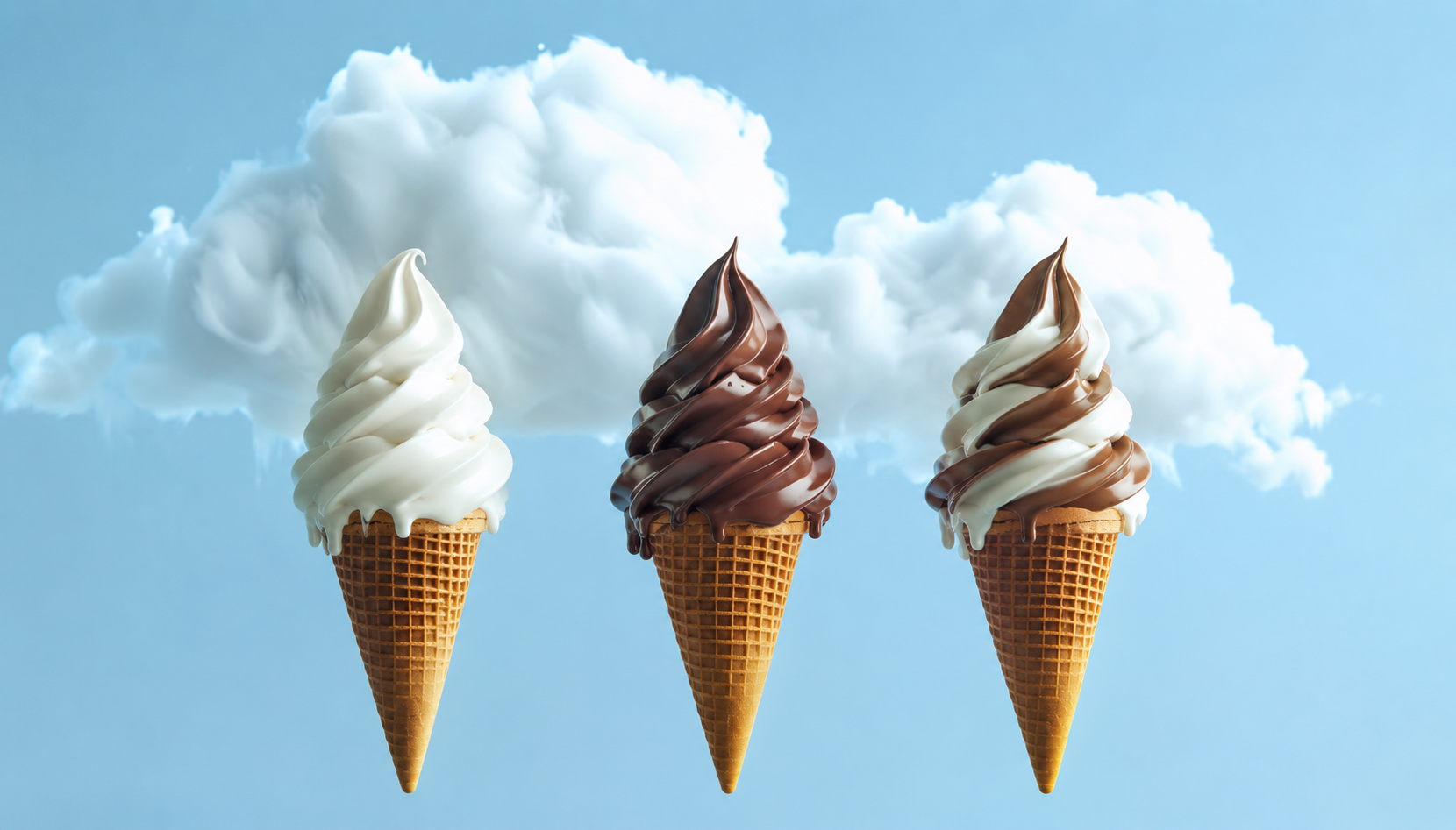 Machine à glace italienne Festi'Cream, trois becs, deux parfums